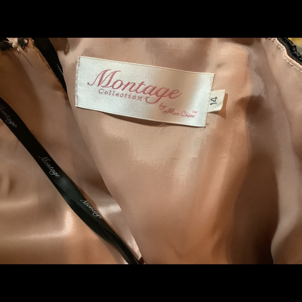 Montage by Mon Cheri Black Beaded Evening Gown - Picture 7 of 13